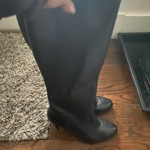 Womens used 7 1/2 blk leather Ralph Lauren